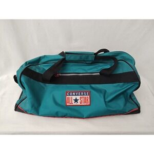 Vintage Converse Duffel Bag All Star Club Tote Blue Gym Large Green with strap